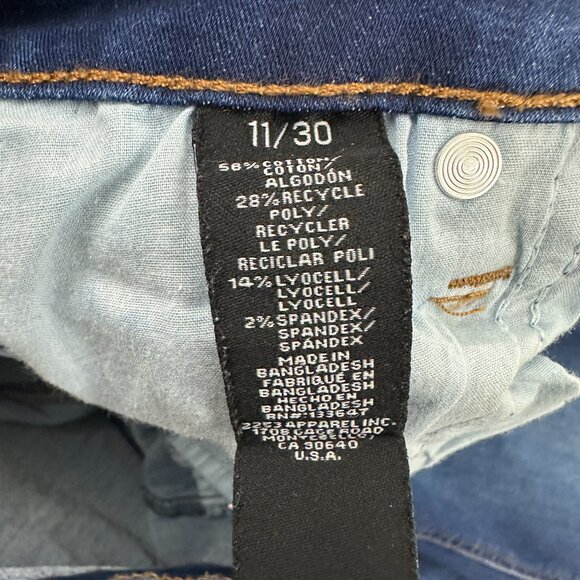 Girlish Mid Rise Bootcut Women's size 11 Dark Wash Blue Denim Jeans - Picture 4 of 5